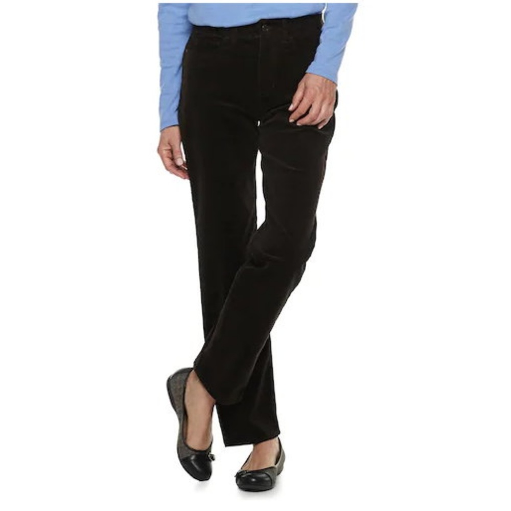 NWT Croft Barrow High Rise Straight Corduroy Pants 18 Short